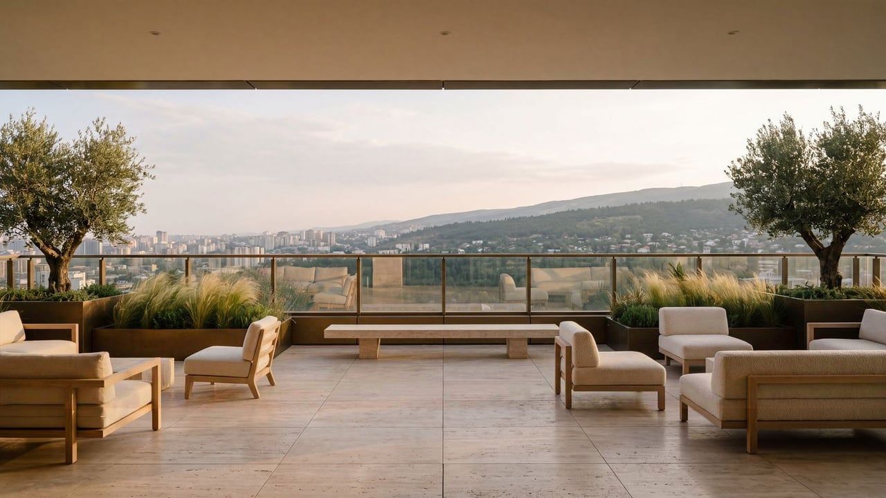 تراس على السطح
